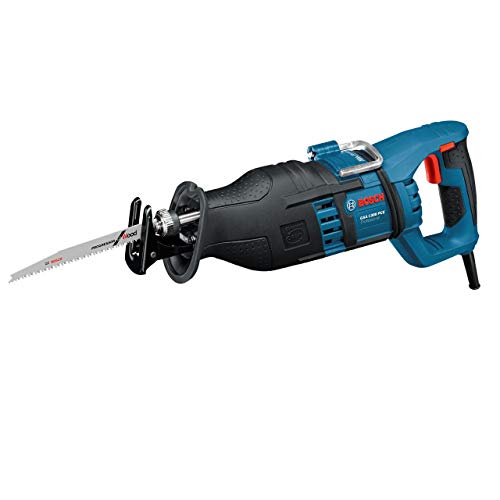 Bosch PRO Säbelsäge GSA 1300 PCE (Leistung 1.300 Watt, max. Schnitttiefe: 230mm, mit SDS und Constant Electronic, inkl. 2 Sägeblätter (Holz/Metall), H
