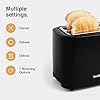 VonShef-Black-Toaster-Compact-2-Slice-Toaster-with-Browning-Control-Defrost-Reheat-Function-Removable-Crumb-Tray-Cord-Storage-Non-Slip-Feet-Portable-Easy-to-Use-with-7-Toasting-Levels-900W VonShef Black Toaster - Compact 2 Slice Toaster with Browning Control, Defrost & Reheat Function Removable Crumb Tray…