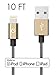 Volts USB-A to Lightning Cable Cord, MFi Certified Charger Compatible with iPhone, iPad, Rigorously Tested for Long Lifespan (Gold 10 Feet)