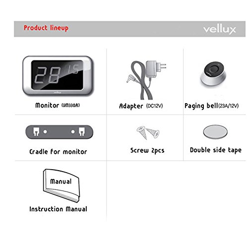 Vellux Restaurant Wireless Paging System Waiter call Customer with 10