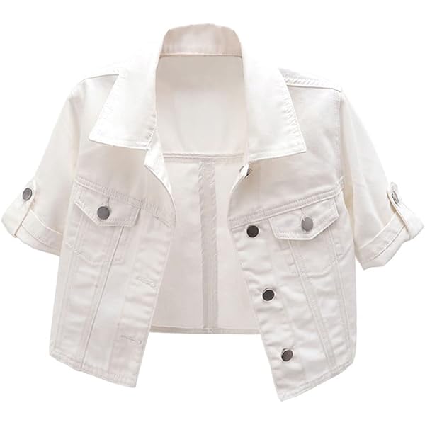Amazon.com: Generic Womens Short Sleeve Denim Jacket Stretch