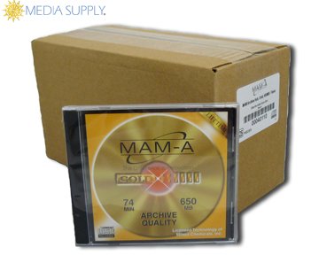 Gold Archive 74 Min CD-R - No Logo In Jewel Case - 10 Pack