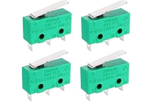 Heyiarbeit KW4-3Z-3 Micro Limit Switch AC 250V 5A Hinge Lever for Mill CNC (Pack of 4)