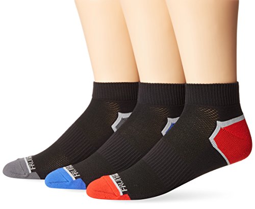 Fruit of the Loom Men's Breathable Half Cushion Ankle 3 Pack Sock, Black Assort, Shoe Size 6-12/Sock Size 10-13