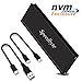 M.2 NVMe SSD Enclosure - Speedbyte Ultra-Slim M-Key to USB3.1 Gen2 Type-C 10Gbps External Hard Drive Case. Applicable to Size 2242/2260/2280 for Samsung 960/970EVO/PROWD NVME SSD
