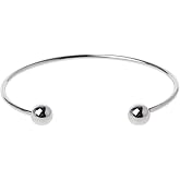 SimpleLif Bracelet Ball Closure Adjustable Wire Blank Bracelet Expandable Bangle DIY Jewelry Making