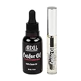 Ardell 100% Pure Castor Oil Eyelash and Eyebrow Serum Kit, Hexane Free 1 Oz. Bottle, with FREE 0.33 Oz. Travel size