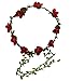 Floral Fall Beach Flower Crown Hair Wearth Headbands with Lovely Tail F-02 Red
