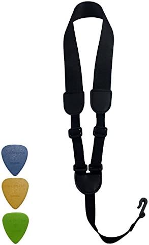 Adjustable Ukulele Strap Without Any Installation Easy to Use Ukulele Neck Strap with 3 Ukulele Picks