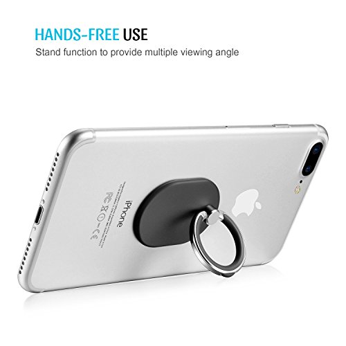 Lopie 360Â° Rotation Finger Ring Stand Holder Bracket Kickstand for Phones Tablets and Cases - Fit Magnetic Car Mount