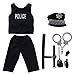 Fedio Kid’s Police Officer Costume 9 Pieces Policeman Role Play Dress up Set for Childrens(Ages 3-5)