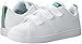 adidas NEO Boy's VS ADVANTAGE CLEAN CMF C Shoe, WHITE/WHITE/GREEN, 12 Medium US Little Kid