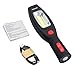Proster LED Work Light 3W Rotatable LED COB Inspection Lamp with 2 Modes Rechargeable Flashlight Torch with Hanging Hook and Magnetic Base for Auto Repair Garage Emergencies Caving Camping Hunting