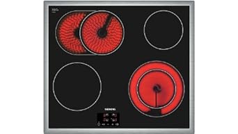Siemens ET645HN17 iQ300 Kochfeld Elektro / Edelstahl / 58,3 cm / Dank touchControl-Bedienung werden die Kochzonen durch leich