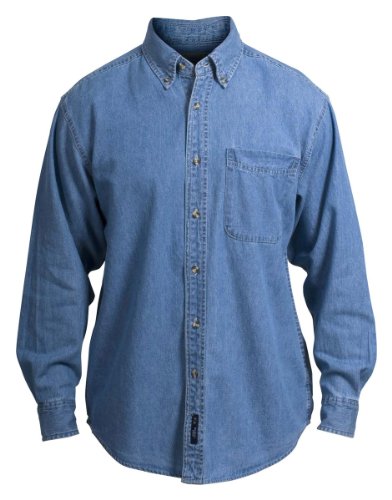 Port Authority Long Sleeve Denim Shirt M Faded Denim*