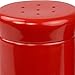 Retro-Styled Stainless Steel Salt and Pepper Shakers (Red), By Home Basics | 2 Piece Shakers for Salt, Pepper, Cumin, Cinnamon, Paprika, and More | With See-Through Glass Bases