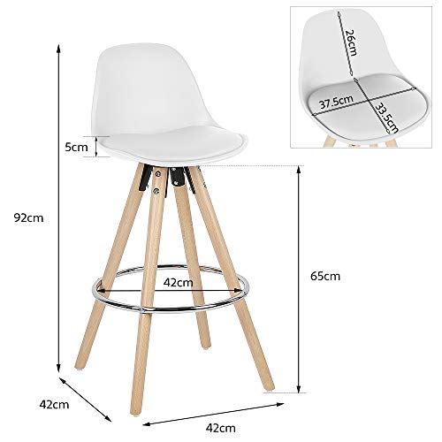 Barhocker,4er Set Barstuhl,Bistrohocker,Küchenstühle,Eisen Barhocker,einfache Montage, Industrie-Design, für Esszimmer… – Bild 7