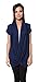 Free to Live Women's Lightweight Short Sleeve Criss Cross Pullover Nursing Top (Medium, Navy)
