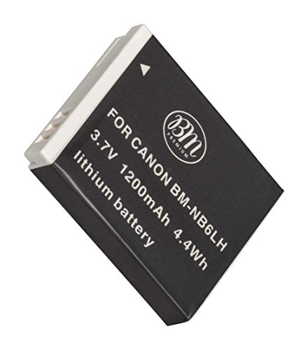 BM Premium NB-6L, NB-6LH Battery For Canon PowerShot S120, SX170 IS, SX260 HS, SX280, SX500, SX510, SX520 HS, SX530 HS, SX540 HS, SX600 HS, SX610 HS, SX700 HS, SX710 HS, ELPH 500, D10, D20, D30 Camera