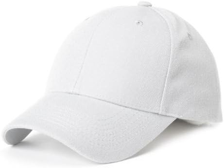 Blank Kids Youth Baseball Adjustable Velcro Hat - White