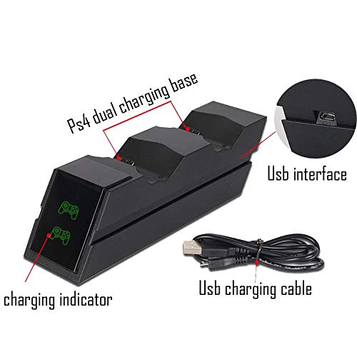 PS4 Controller Charger Stand Dual Charging Station Status Display