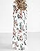 21KIDS Girls Floral Flared Pocket Maxi Three-Quarter Sleeves Holiday Long Dress,White,8 Years