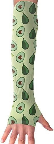 Avocado Pattern Outdoor Arm Sleeves Cover Glove Sunblock Cooler