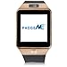 Padgene DZ09 Bluetooth Smart Watch with Camera for Samsung, Nexus, HTC, Sony, LG and Other Android Smartphones (Gold(Black Band))