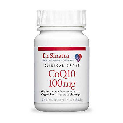 Dr. Sinatra's Clinical Grade CoQ10 100 mg Delivers Heart Protection, Antioxidant Support, and Increased Cellular Energy Levels, 30 Softgels (30-Day Supply)