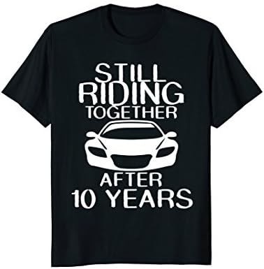 10th Anniversary Gifts for Car Lovers T-Shirt Men Ten Year