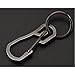 ALsmiley Carabiner Clip Retractable Ring Set Titanium Keychain Quick Release Hooks for Men Women