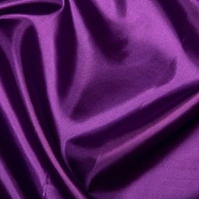 1 Metre x Silk Lining Plain Coloured Habotai Polyester Fabric Material 145cm (57") Wide (Purple)