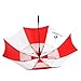 Procella Umbrella Golf Umbrella Tested by Skydivers Windproof Auto Open Rain and Wind Resistant, Large, Red/White