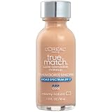 L'Oreal Paris Makeup True Match Super-Blendable Liquid Foundation, Creamy Natural C3, 1 fl. oz.