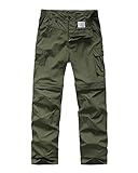 Kids’ Cargo Pants, Boy’s Casual Outdoor Quick Dry Waterproof Hiking Climbing Convertible Trousers