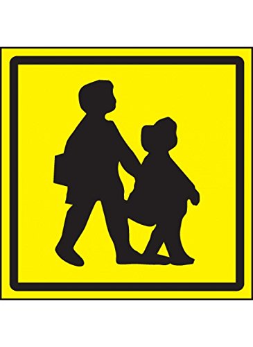 Caledonia Signs 51689 School Children Pictorial, Rigid Plastic, 450 mm x 450 mm