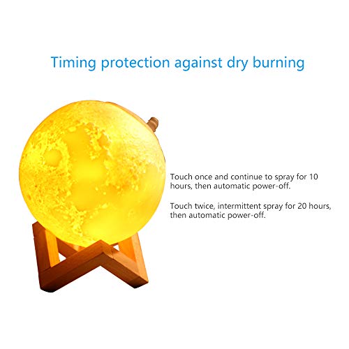 image for Bluefeel USB Humidifier 3D Printing Moon Lamp USB LED Night Light Humi