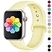 Laffav Compatible with iWatch Band 38mm 40mm, Small/Medium, Silicone Replacement Band Compatible with Apple Watch Series 4, Series 3, Series 2, Series 1, for Women Men, Mellow Yellow