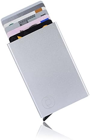 Click Wallet - RFID proof pop up wallet - with one click all 6 cards slide out (Silver)