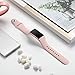 Hamile Bands Compatible for Fitbit Charge 3, Easy to Clean Soft Silicone Watch Strap Replacement Band Wristband for Fitbit Charge 3 & Charge 3 SE, Women Men, Small, Pink Sand