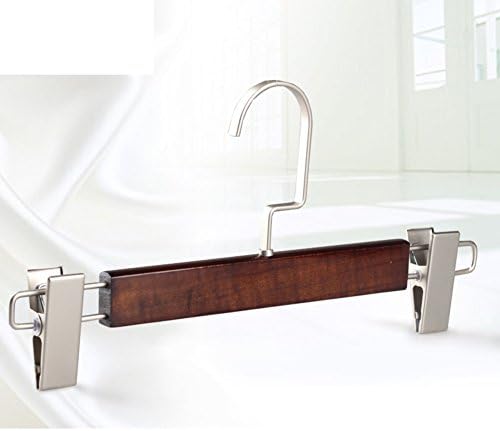 Retro wooden pants rack adjustable pants hanger Flat hook-and-clothes store seamless skirt clips-B