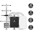 Cell Phone Signal Booster for Home and Office - Boost 4G LTE Data for Verizon AT&T and T-Mobile - 65dB Dual Band 700MHz Band 12/17/13 Cellular Repeater kit with High Gain Panel/Yagi Antennas