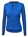 MBJ WSK781 Womens Keep It Classic Crew Neck Cardigan M Blue