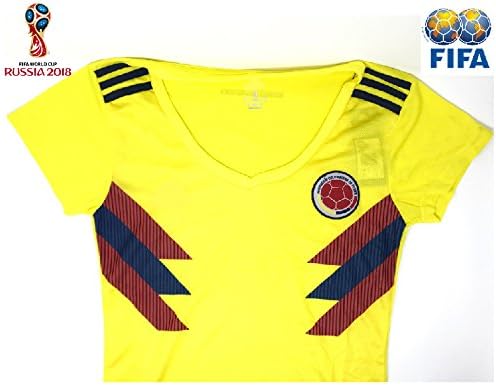 Colombian Soccer Jersey 2018 Home for Women. FIFA 2018 World Cup Women's Jersey - Uniform as Federacion Colombiana de Futbol