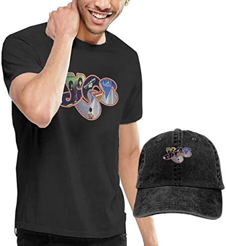 Yes Band Men's Round Neck Short Sleeve T Shirt And Cowboy Hat