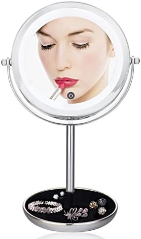 5X LED Lights Makeup Mirror Desktop Double Side Mirror Magnification New Style 7 Inches Bathroom Cosmetic Mirror