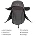 Sun Cap Fishing Hat for Men Women, Sun Hat Wide Brim, Boonie Hat Deep Grey