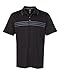 adidas A124 Men's Golf Puremotion Three Stripe Chest Polo Black/Lead Large