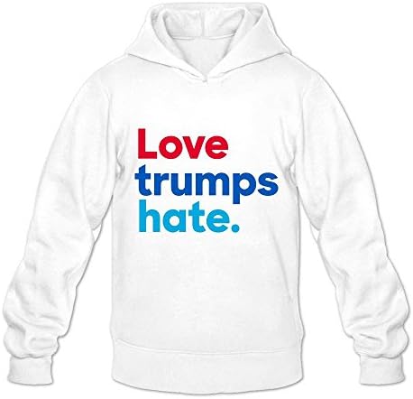 DE VSSL Love Trumps Hate Authentic 2016 Men's Long Sleeve Pullover Hoodies/Sweatshirt