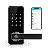 Fingerprint Door Lock Keyless Entry Door Lock Bluetooth APP Card Control Biometric Digital Door Lever Security Front…
